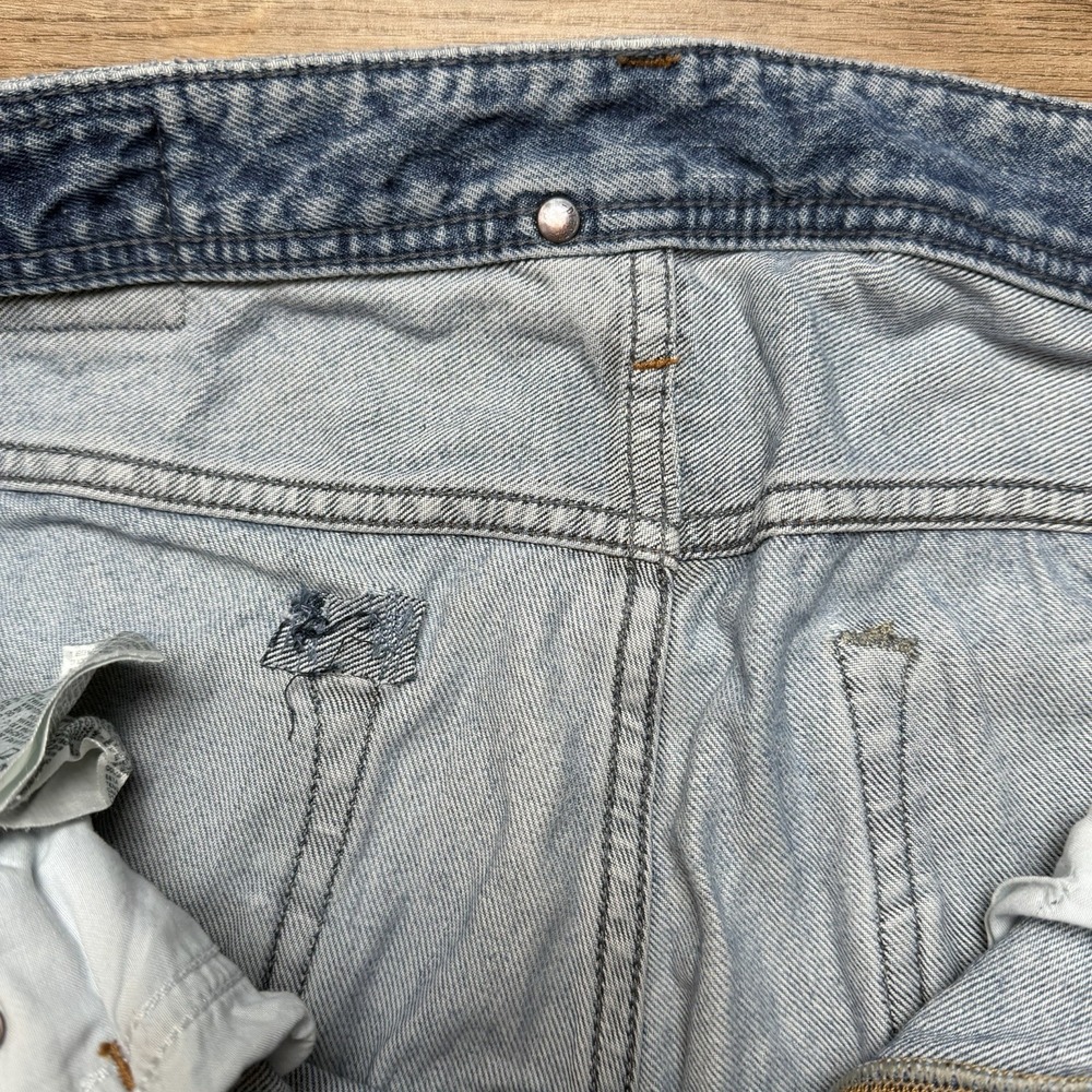 Diesel Larkee Jeans Mens 33x32 Blue Distressed Regular Straight Leg Denim 0800Z - Picture 7 of 16